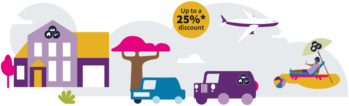 Comprehensive motor, home and travel insurance in one convenient package. Comprehensive motor, home and travel insurance in one convenient package.
